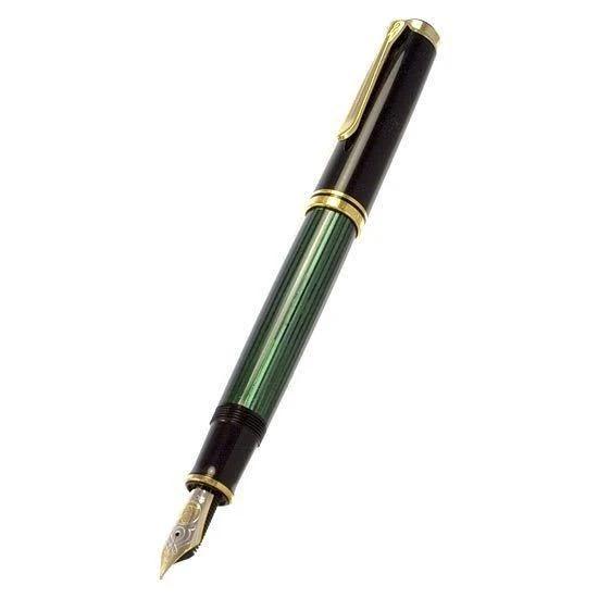 Pelikan Souveran M800 Fountain Pen Italic Nib Green/Black