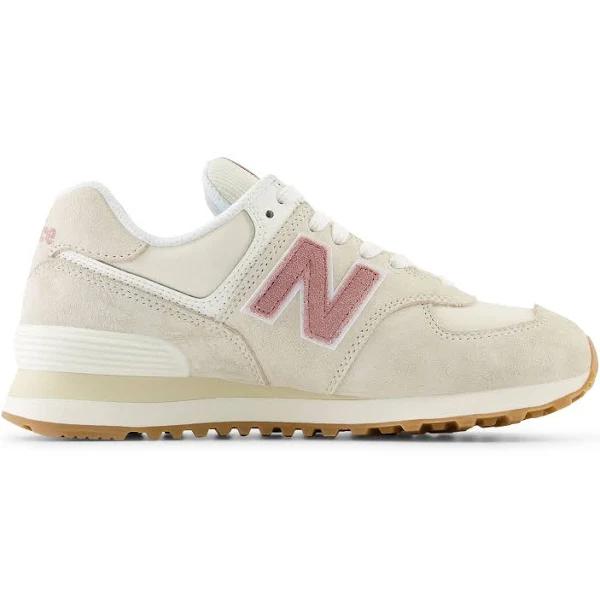 New Balance 574 Women's, LINEN/ROSEWOOD / 7.5 / B