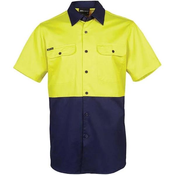 JB's Hi Vis S/S 150g Shirt - 6HWSS Yellow/Navy / S