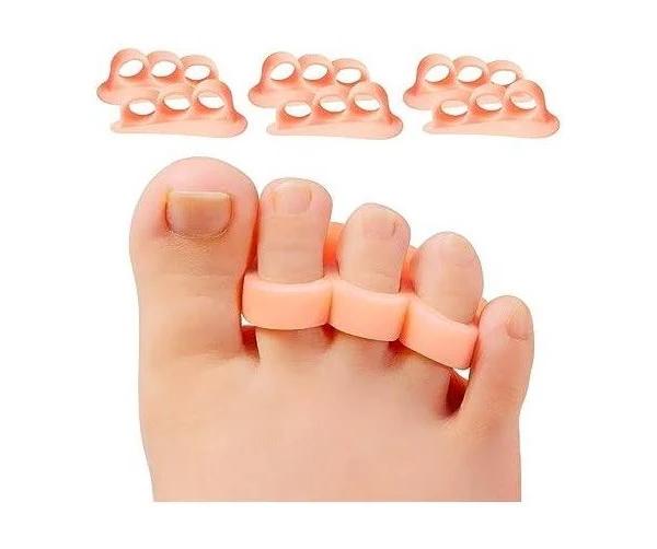 Gel Toe Separators, 6 Pack Toe Spreader Toe Straightener Bunions, Hammer Toe, Overlap Toe, Claw Toe,