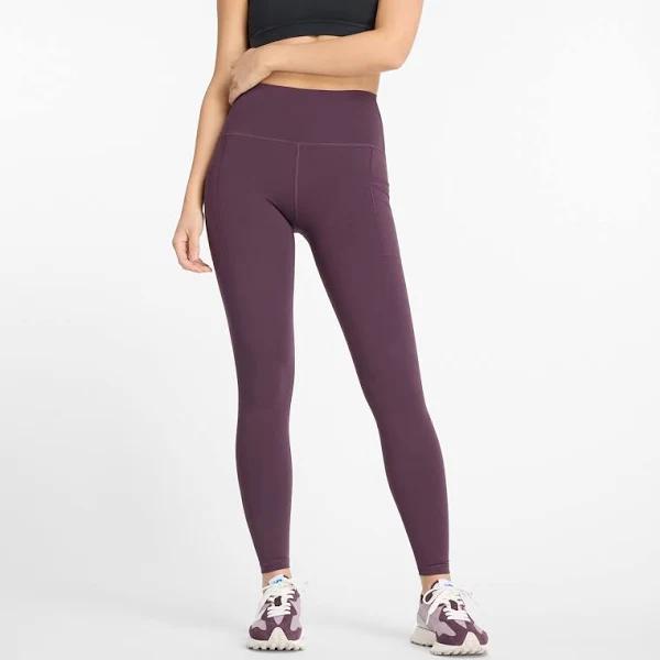 New Balance Womens NB Sleek High Rise Pocket Running Tights Brown M