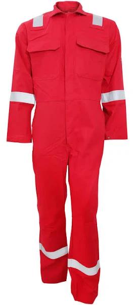 Portwest Bizweld Iona Flame Resistant Work Overall/Coverall Red XXL/R Cotton Mens Coverall