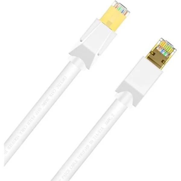 Cruxtec Cat8 40GbE SF FTP Triple Shielding PoE Ethernet Cable 15m White