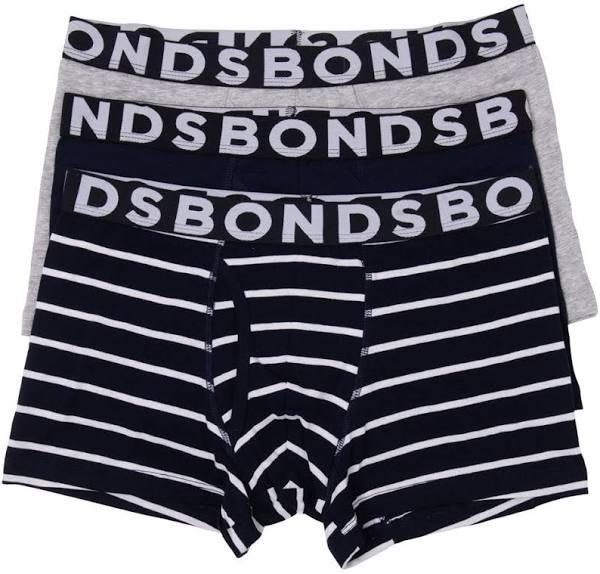 3 x Bonds Mens Everyday Trunks - Navy / Grey / Nav