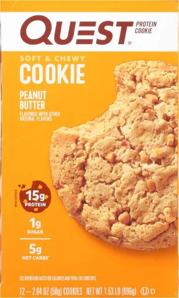 Quest Nutrition Protein Cookie 12 Cookies Peanut Butter