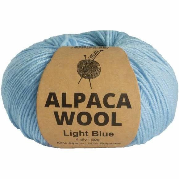 Malli Light Blue Alpaca Mix Yarn 50g