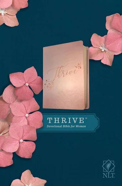 NLT Thrive Devotional Bible For Women Rose Metallic