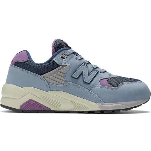 New Balance Unisex 580 Arctic Grey/Nb Navy/Dusted Grape - Size 8