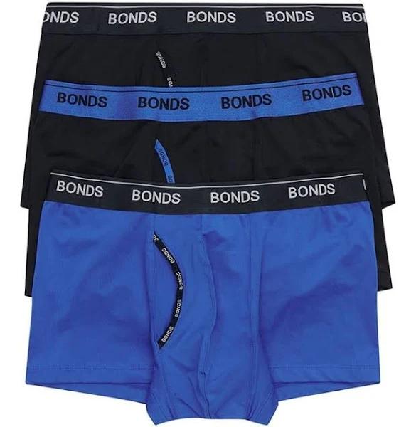 Bonds Guyfront Recycled Micro Trunks 3 Pack in Black, Navy and Grey Assorted L