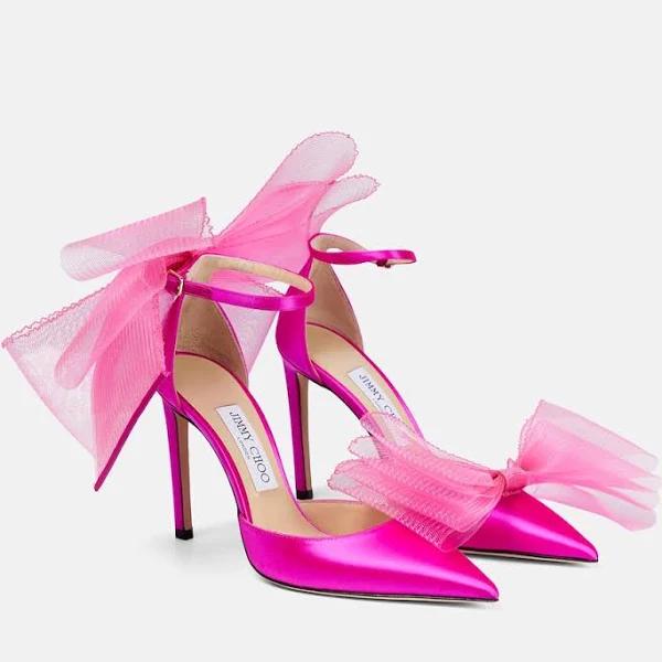 Jimmy Choo Women's Averly 100 bow-trimmed Pumps - Pink - 5.5