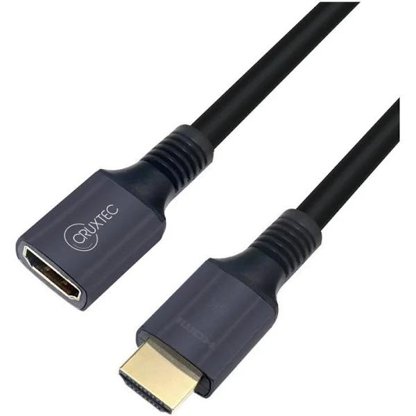 Cruxtec 0.5m HDMI 2.1 Male to Female Extension Cable - 48Gbps , 8K/60Hz &