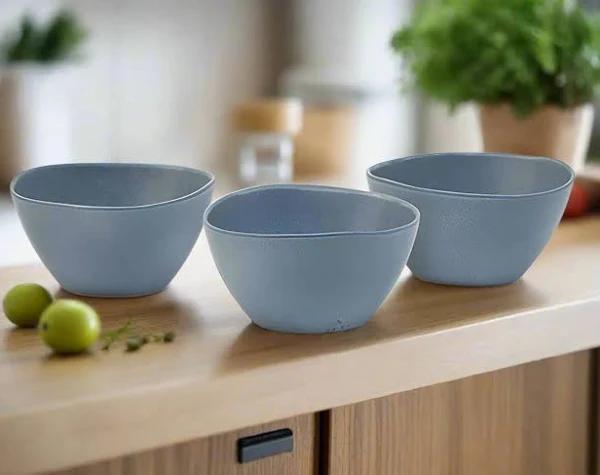 Salt & Pepper Arcata Set of 3 Bowls 12cm Blue