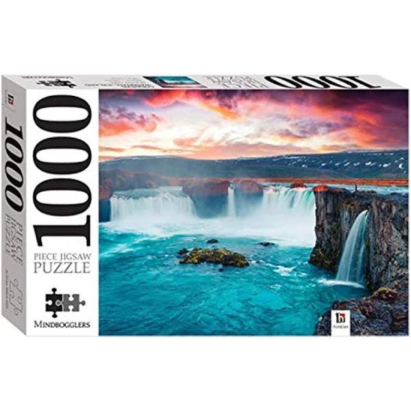 Mindbogglers 1000 Piece Jigsaw: Godafoss Waterfall, Iceland