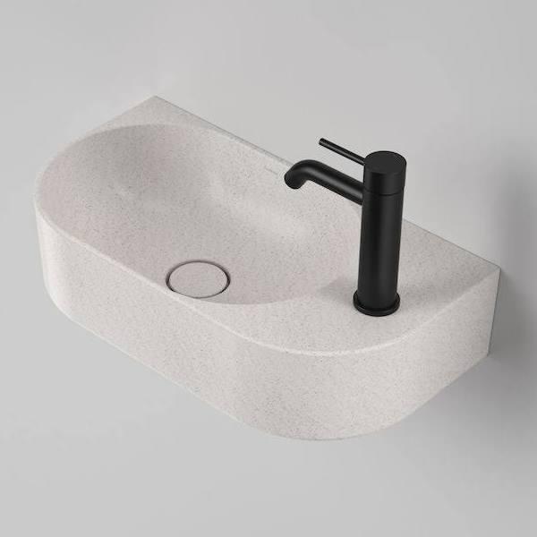 Caroma Liano II Hand Wall Basin 1 Tap Hole No Overflow Matte Speckled