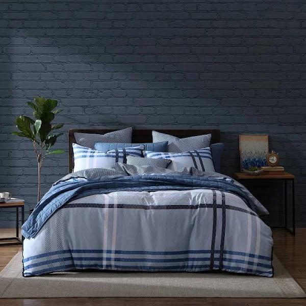 Logan & Mason Yarmouth Blue Quilt Cover Super King Set