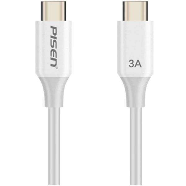 Double-headed Type-C Data Cable 3A Fast Charge Male to Male PD Fast Charge Cable USB C to USB C Data Transfer-White