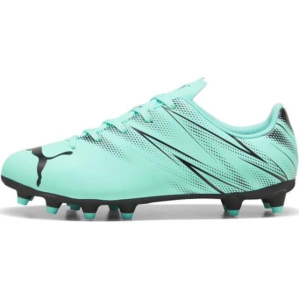 Attacanto FG/AG Football Boots - Youth 8-16 Years in Electric Peppermint/Black, Size 3, Textile by Puma