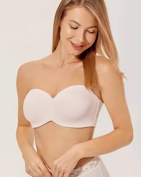 DELIMIRA Women's Non-Padded Underwire Minimizer Support Strapless Bra