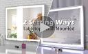 Hollywood Mirror Makeup Mirror,LED Mirror With Light, Smart Mirror,Touch Control,Vanity Mirror 3 Colors Dimmable Light,Tabletop/Wall Silver Mirror