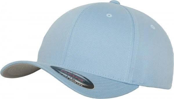 Flexfit Wooly Combed Stretchable Baseball Unisex Cap Sky Blau XS/S