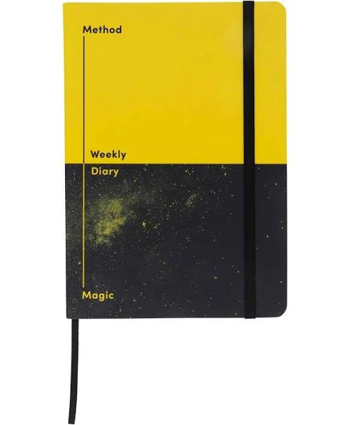 Jumble & Co Undated Week To View Diary Method and Magic A5 Yellow