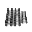 1-20kg Rubber Hex Dumbbell Set