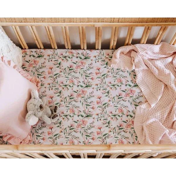 Snuggle Hunny Cot Sheet - Fitted Wattle