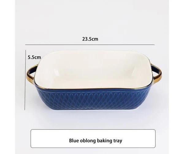 Royalclub Nordic Baking Ceramic Dish in 3 Colours - Rectangle Shape