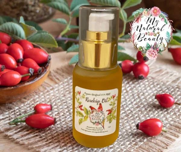 Sale- Organic Rosehip Rose Hip Oil Cold Pressed Rosa Canina Unrefined