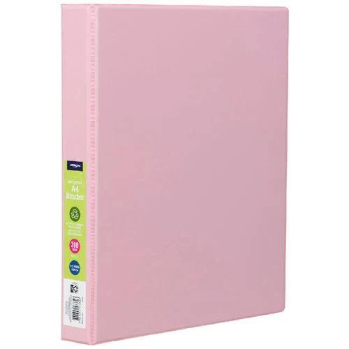 J.Burrows A4 Binder 2D 25mm Pink