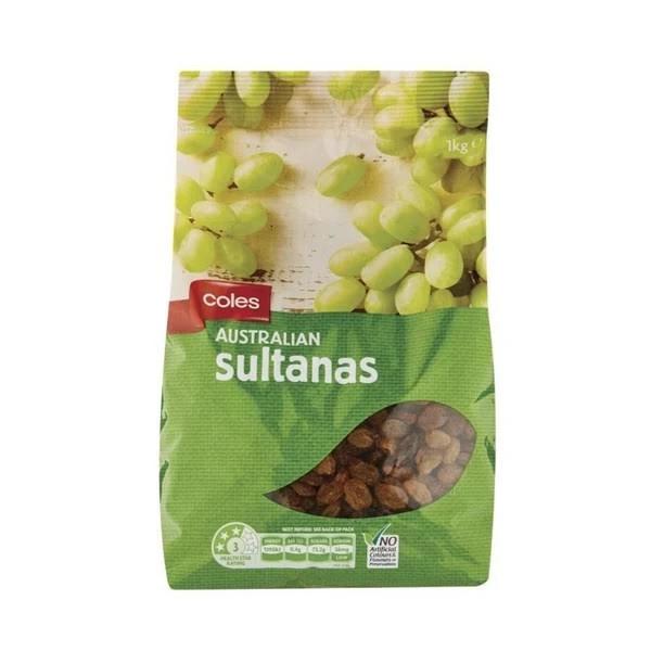 Coles 100% Australian Sultanas 1kg