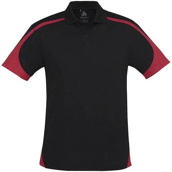 Biz Collection P401MS Mens Talon Polo M / Black/Red