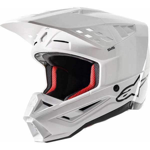 Alpinestars S-M5 Solid 2024 Motocross Helmet, White, Size 2XL