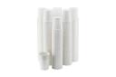 Disposable Coffee Cups Takeaway Paper Single Wall Take Away Bulk 8oz, 100pcs (50 Cups + 50 Lids)