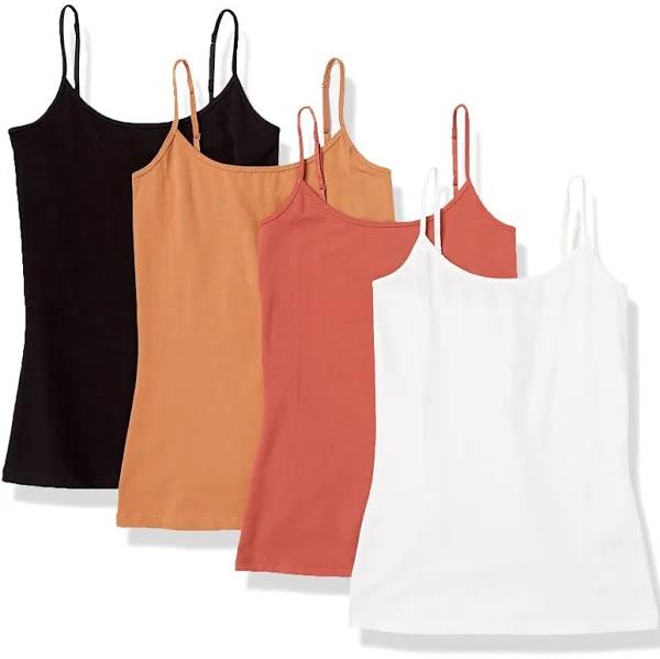 Amazon Essentials Women's Slim-Fit Camisole, Pack of 4