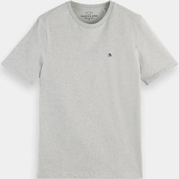 Scotch & Soda Organic Cotton Jersey T-Shirt in Grey Melange, Size XXL