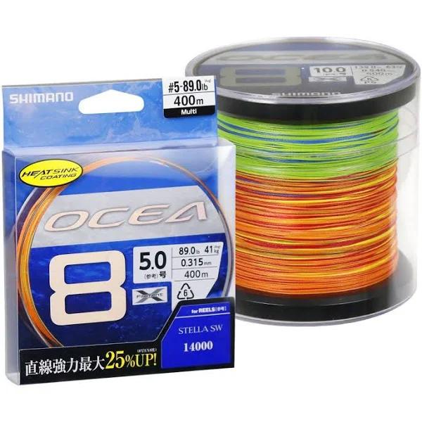 Ocea 8 Multi Coloured Braid, PE 4.0 400m / Multi