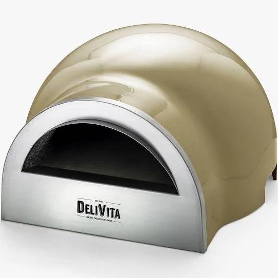 Delivita Olive Green Wood-Fired Pizza Oven 65cm