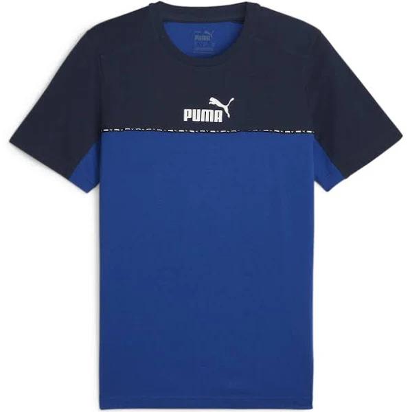 Essentials Block Tape Men's T-Shirt in Cobalt Glaze, Size Small, Cotton by Puma