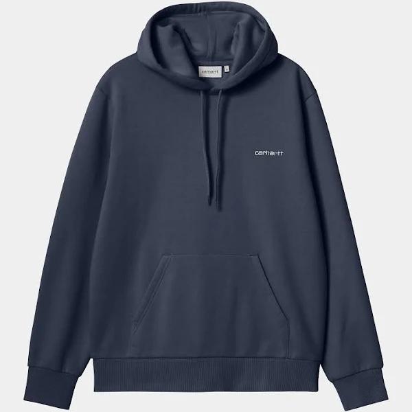 Carhartt WIP Mens Script Embroidery Hoodie - Air Force Blue