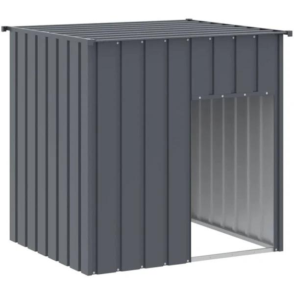 Dog House With Roof Anthracite 110x103x109 cm Galvanised Steel