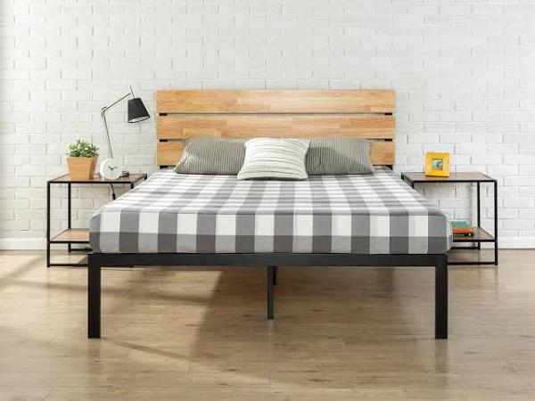 Zinus Metal & Pine Wood Bed Frame - Double