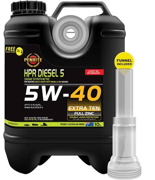 Penrite HPR Diesel 5 5W-40 Engine Oil 10L - HPRD5010