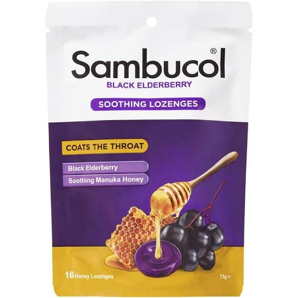 Sambucol Soothing Manuka Honey 16 Lozenges