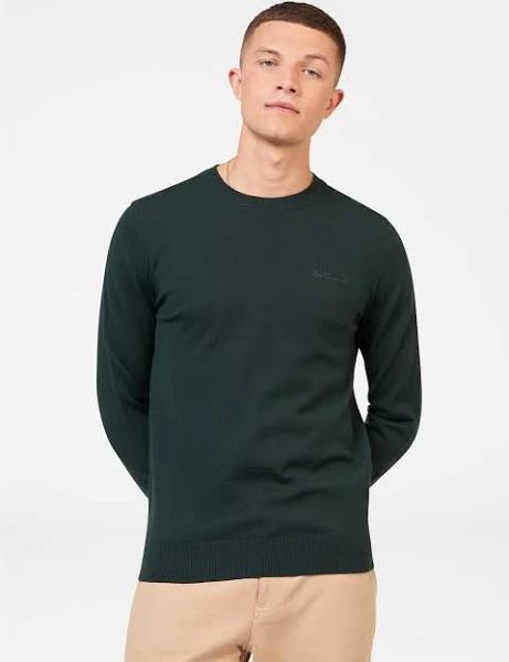 Ben Sherman Signature Merino Crew Knit Dark Green XXL