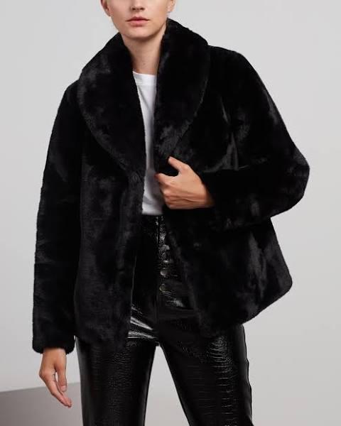 Ena Pelly Marni Faux Fur Jacket Black, AU 6 / Black