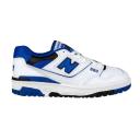 New Balance White & Blue 550 Sneakers