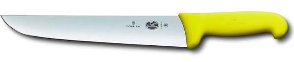 Victorinox Butchers Knife Straight Back Blade Fibrox 18cm | Yellow