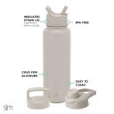 Simple Modern Water Bottle With Straw, Handle, and Chug Lid Vacuum Insulated Stainless Steel Metal Thermos Bottles | Large Leak Proof Bpa-free Flask