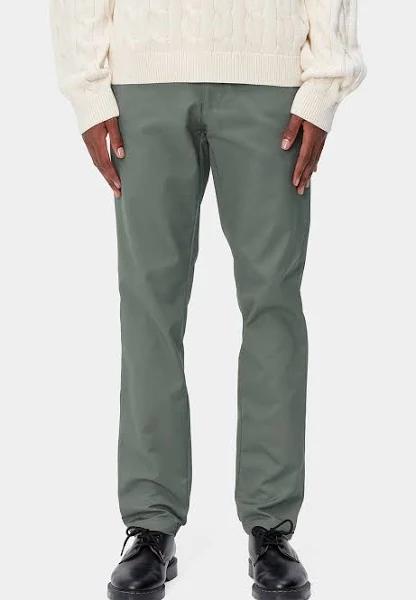 Carhartt WIP Sid Pant Lamar Stretch Twill, 8.6 oz - Park Rinsed - 33/34 - Men